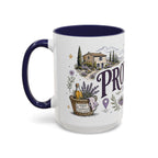 Provence Coffee Mug | Travel Destination Souvenir Gift | Accent Color Ceramic 11oz 15oz
