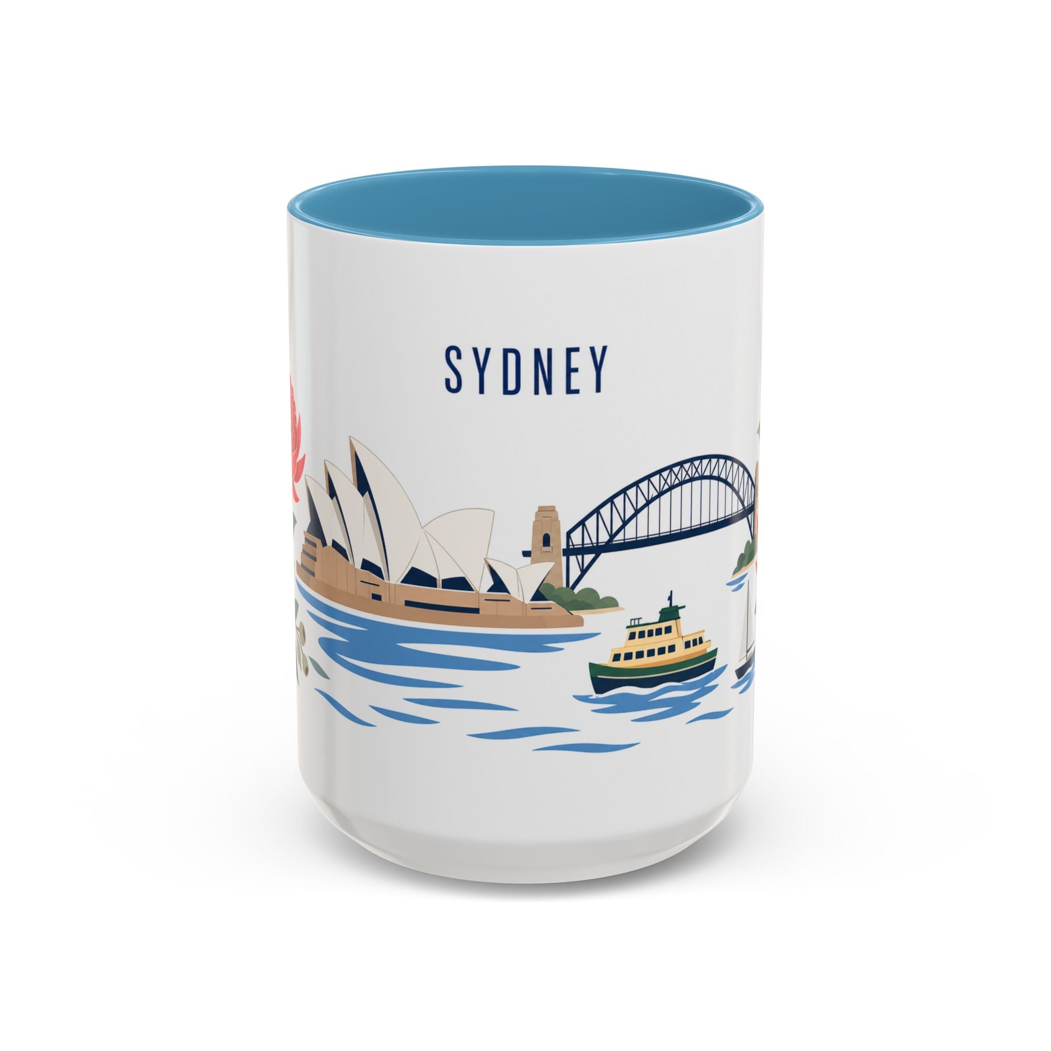 Sydney Coffee Mug | Australia Travel Souvenir | Porcelain Decal City Gift | 11oz 15oz Accent Mug