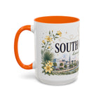 South Carolina State Mug | Botanical Map Accent Cup (11oz 15oz)