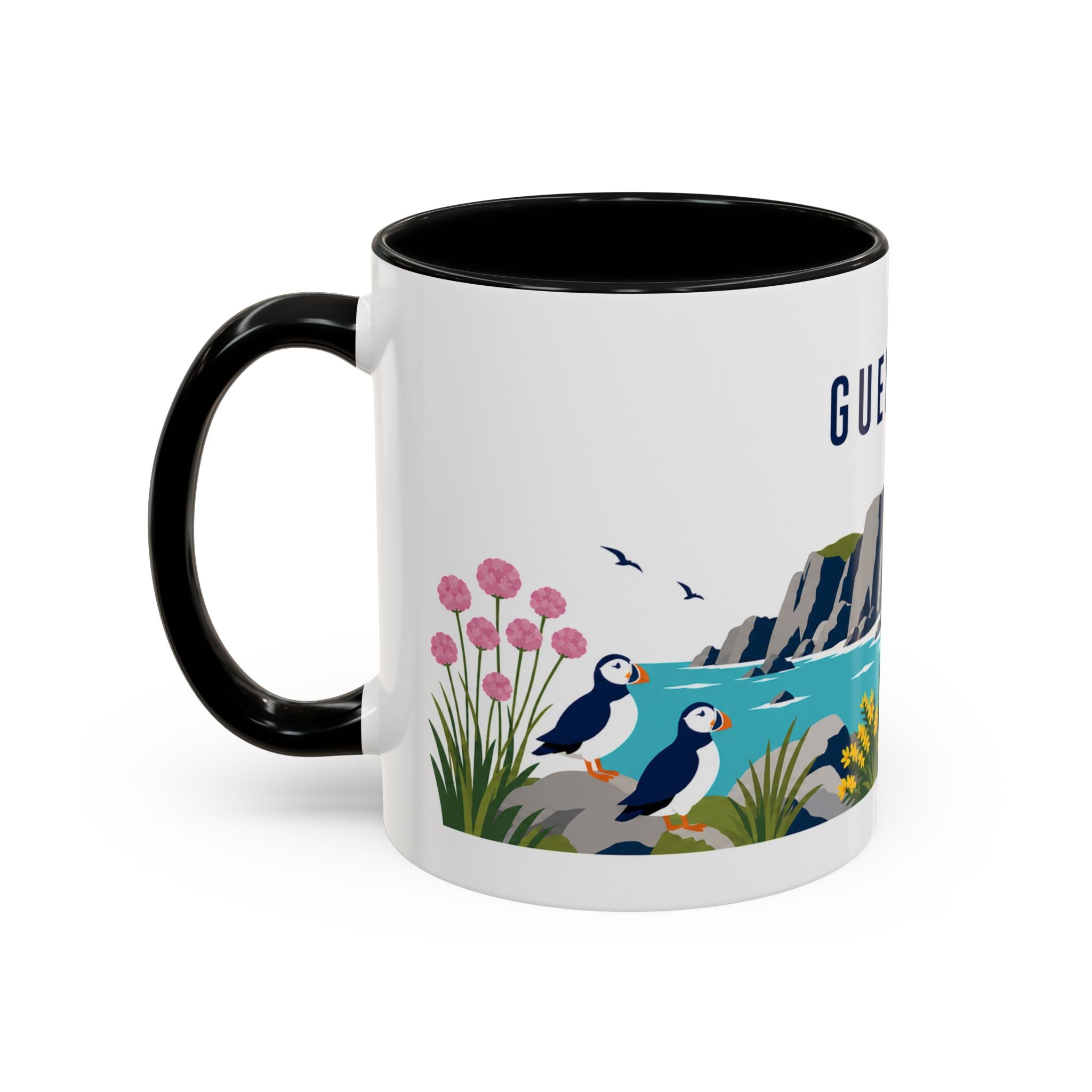 Guernsey Coffee Mug | Travel Souvenir Accent Mug | Country Gift Ceramic Cup 11oz 15oz