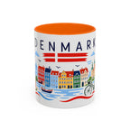 Denmark Coffee Mug | Travel Souvenir Accent Mug | Country Gift Ceramic Cup 11oz 15oz