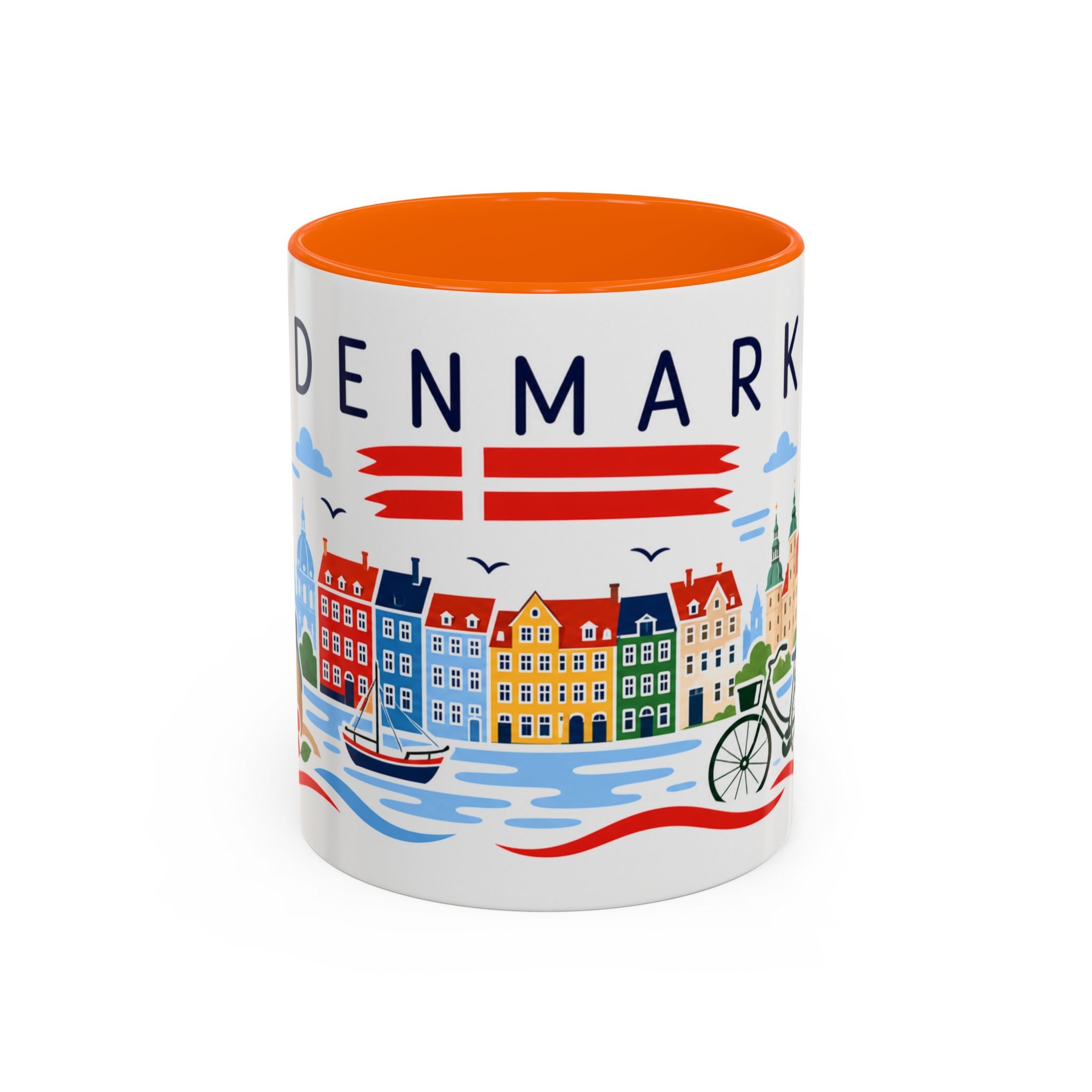 Denmark Coffee Mug | Travel Souvenir Accent Mug | Country Gift Ceramic Cup 11oz 15oz