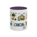 Cancun Coffee Mug | Postage Stamp Collage Mug | Travel Souvenir Accent Cup 11oz 15oz