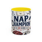 Nap Champion Coffee Mug | Father's Day Gift for Dad | Accent Color Ceramic 11oz 15oz