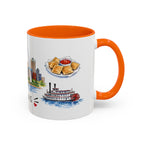 St. Louis Illustrated Travel Mug | City Souvenir Accent Coffee Mug | 11oz 15oz Ceramic Cup