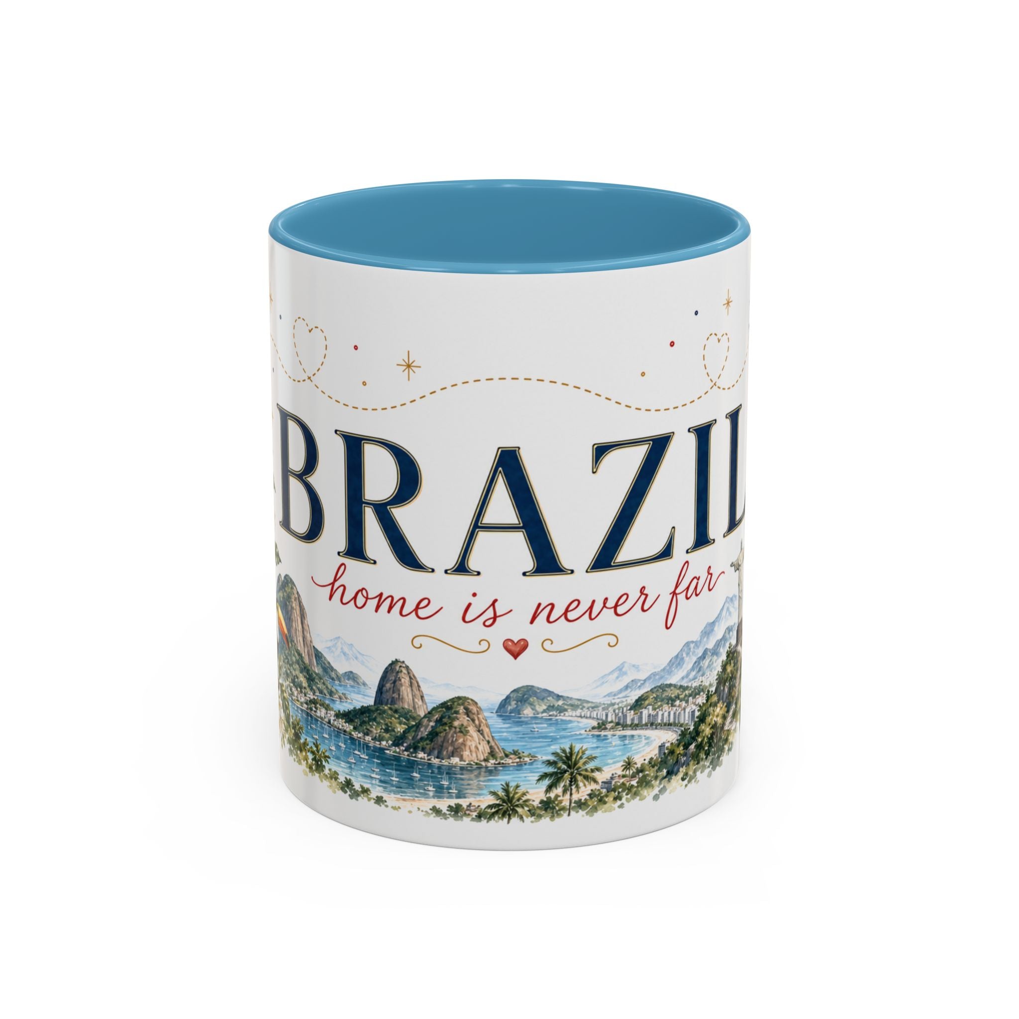 Brazil Home Country Mug | Moving Away Gift | Long Distance Friendship | 11 oz 15 oz Accent Mug
