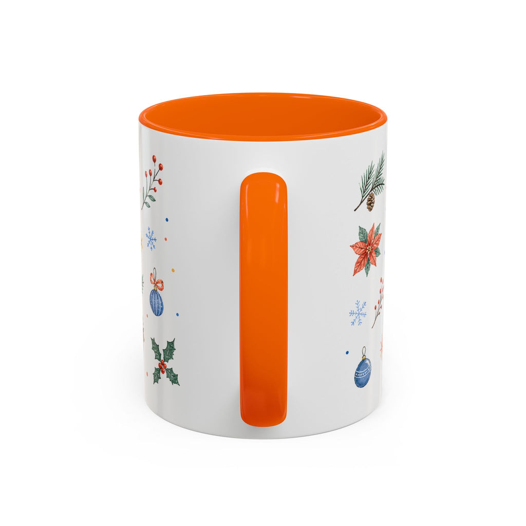 Woodland Christmas Mug | Deer Bird Watercolor Holiday Gift | Accent Cup 11oz 15oz
