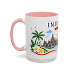 Indonesia Coffee Mug | Travel Souvenir Accent Mug | Country Gift Ceramic Cup 11oz 15oz