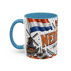 Netherlands Soccer Coffee Mug | World Cup Fan Gift | Accent Color Ceramic 11oz 15oz Match Day Cup