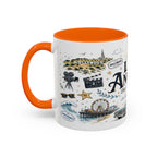 Los Angeles Coffee Mug | California Souvenir City Gift | Accent Color Ceramic 11oz 15oz