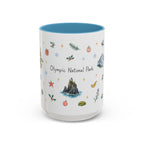 Olympic National Park Christmas Mug | Watercolor Travel Souvenir | Holiday Gift | Accent Ceramic Coffee Cup 11oz 15oz