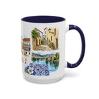 Coimbra Illustrated Travel Mug | City Souvenir Accent Coffee Mug | 11oz 15oz Ceramic Cup