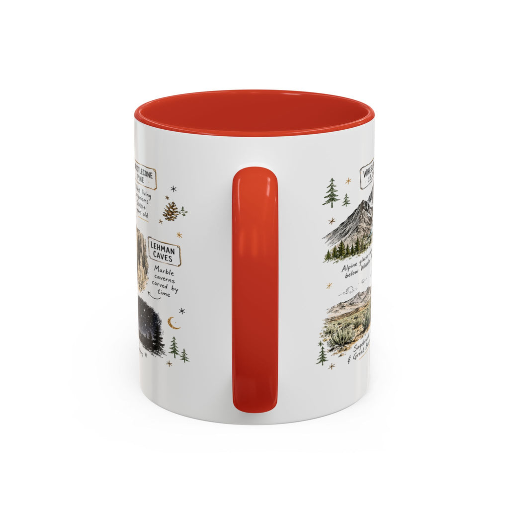 Great Basin National Park Coffee Mug | Nevada Desert Stargazing Hiking Gift | Accent Color Ceramic 11oz 15oz