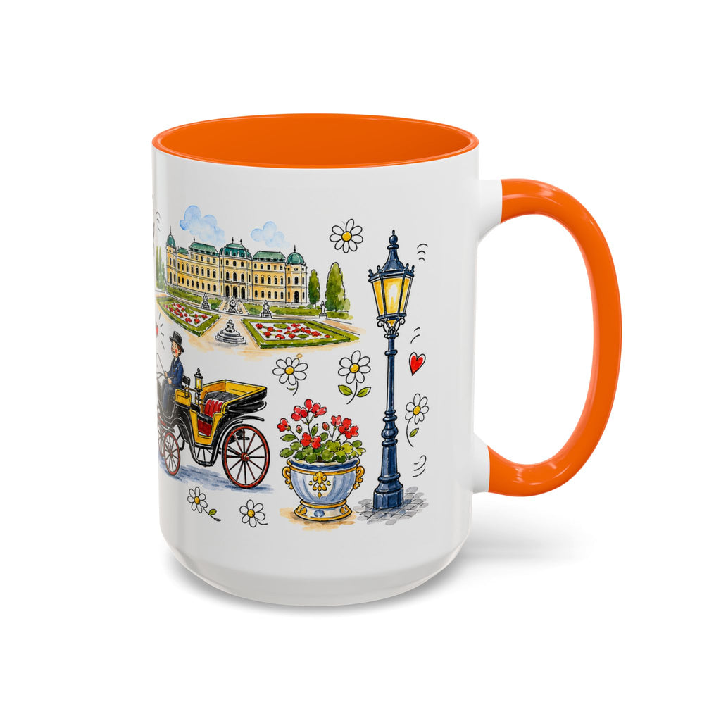 Vienna Travel Mug | European City Souvenir Accent Coffee Mug | 11oz 15oz Ceramic Cup