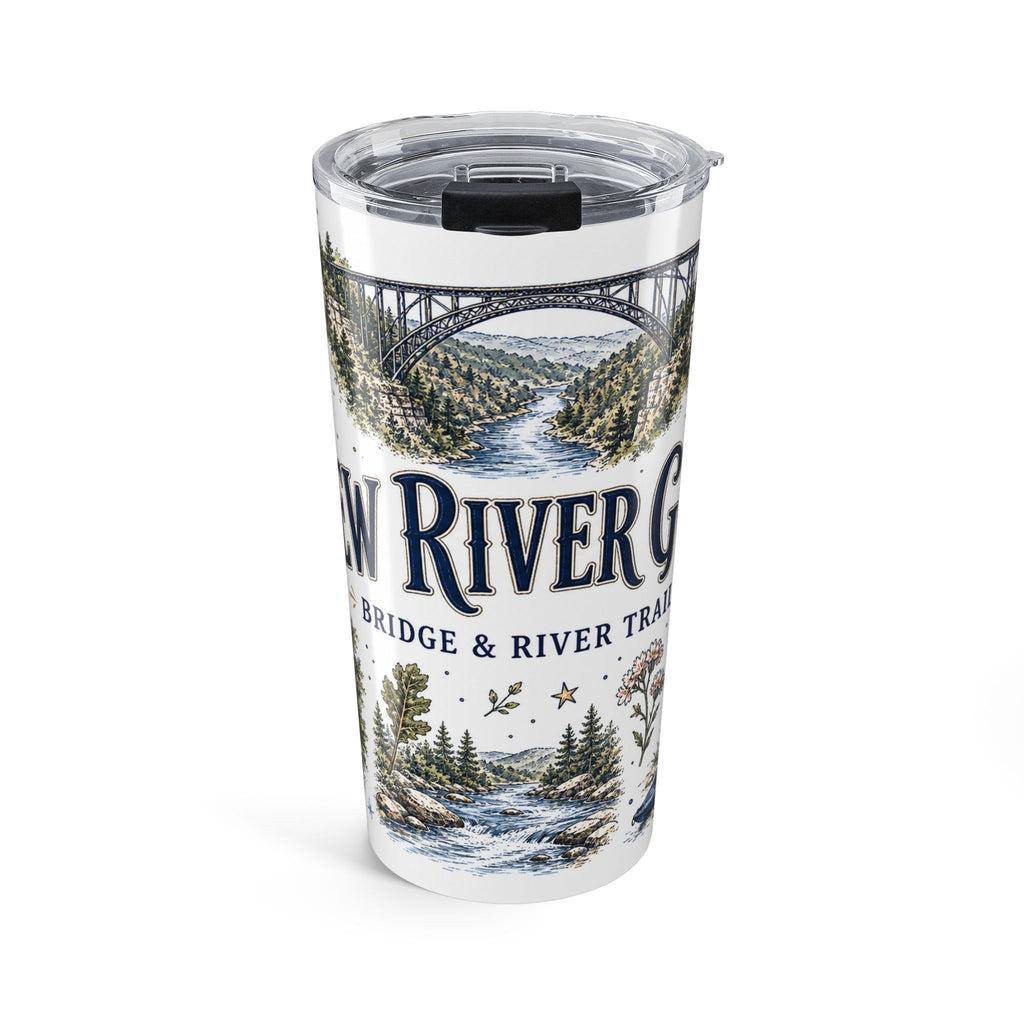 New River Gorge National Park 20oz Tumbler | West Virginia River Canyon Climbing Gift | Insulated Stainless Steel Travel Cup