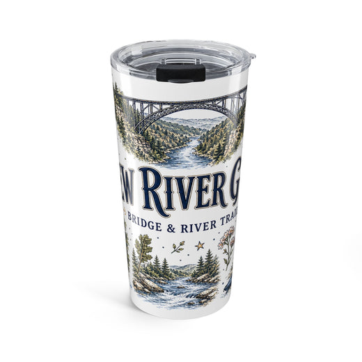 New River Gorge National Park 20oz Tumbler | West Virginia River Canyon Climbing Gift | Insulated Stainless Steel Travel Cup