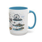 Chicago Coffee Mug | Illinois Souvenir City Gift | Accent Color Ceramic 11oz 15oz