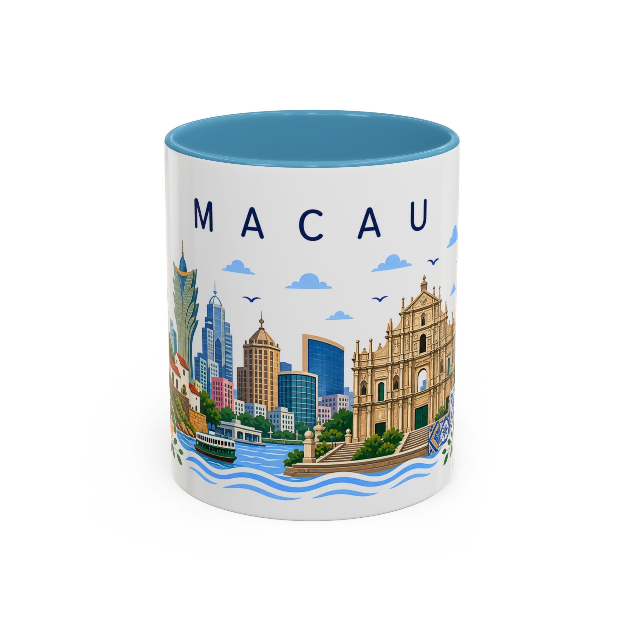 Macau Coffee Mug | Travel Souvenir Accent Mug | Place Gift Ceramic Cup 11oz 15oz