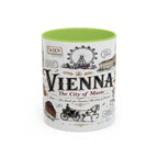 Vienna Coffee Mug | Austria Souvenir Travel Gift | Accent Color Ceramic 11oz 15oz