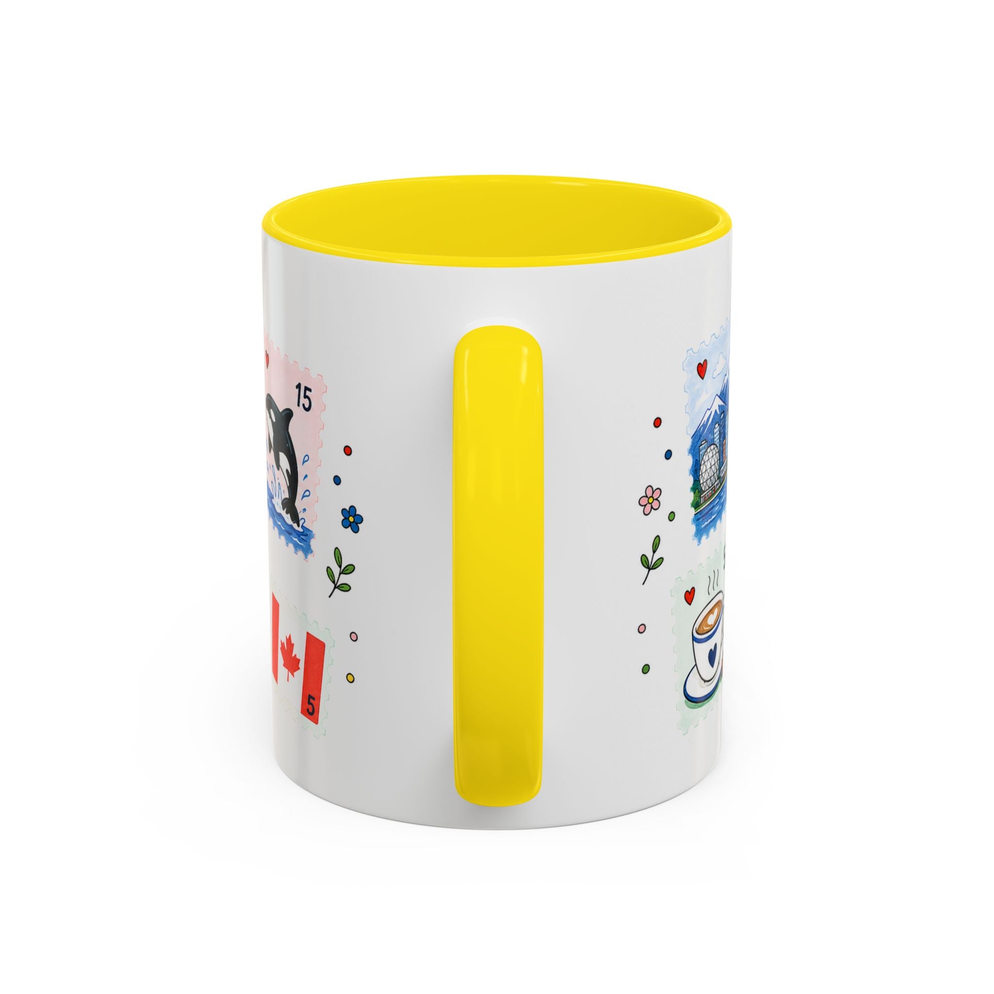 Vancouver Coffee Mug | Postage Stamp Collage Mug | Travel Souvenir Accent Cup 11oz 15oz