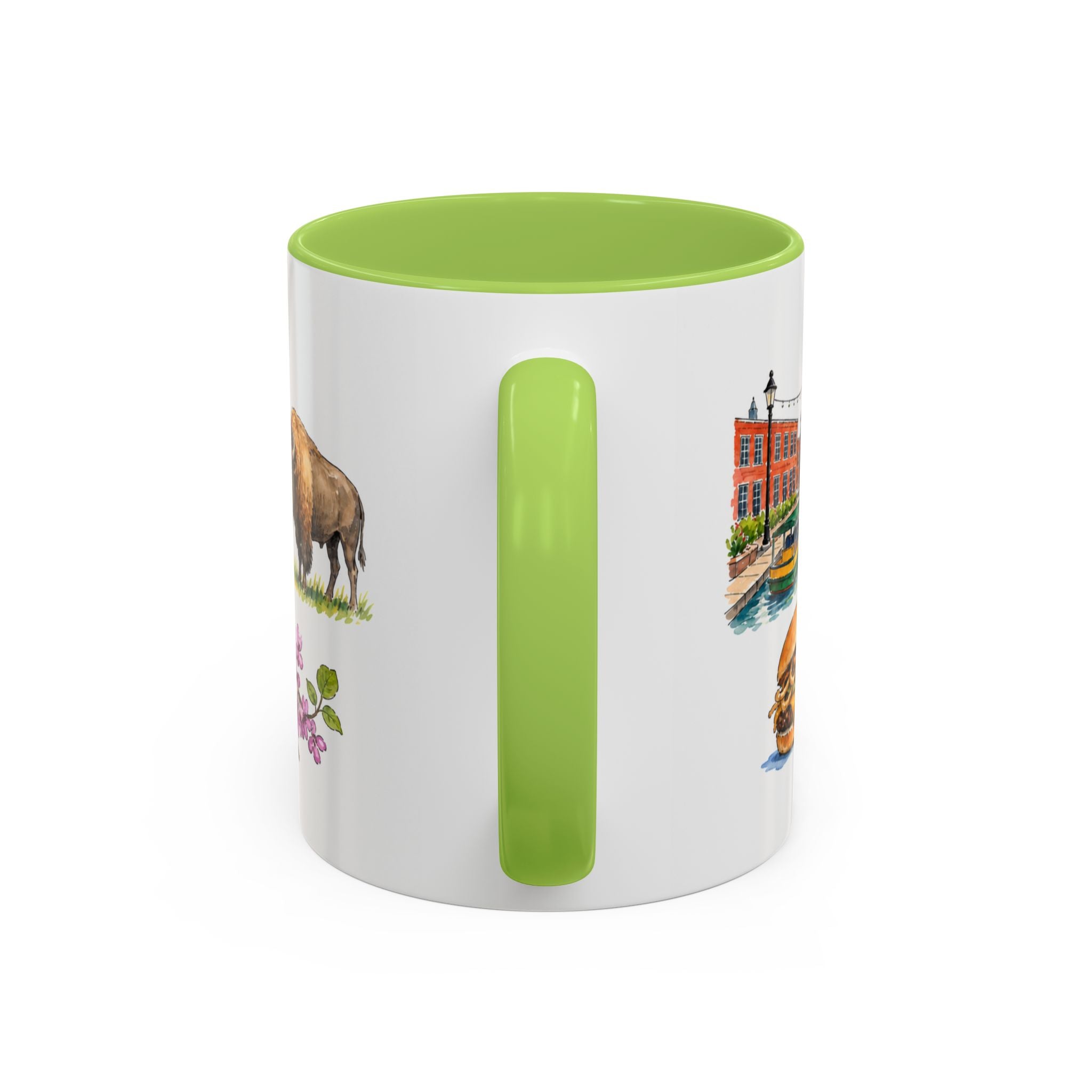 Oklahoma City Illustrated Travel Mug | City Souvenir Accent Coffee Mug | 11oz 15oz Ceramic Cup