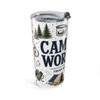 Camp More Worry Less 20oz Tumbler | Camping Lover Gift | Insulated Stainless Steel Travel Cup