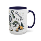 Dad The Legend Coffee Mug | Father's Day Gift for Dad | Accent Color Ceramic 11oz 15oz