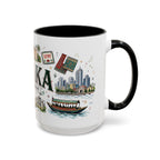 Dhaka Coffee Mug | Bangladesh Souvenir Travel Gift | Accent Color Ceramic 11oz 15oz