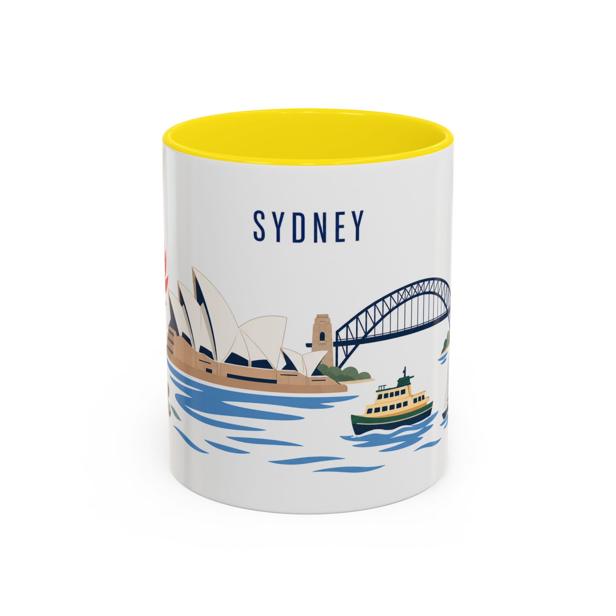 Sydney Coffee Mug | Australia Travel Souvenir | Porcelain Decal City Gift | 11oz 15oz Accent Mug