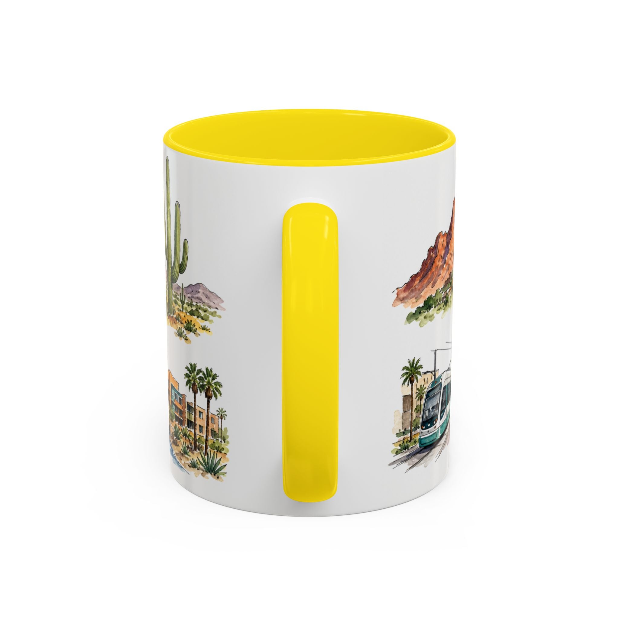 Phoenix Illustrated Travel Mug | City Souvenir Accent Coffee Mug | 11oz 15oz Ceramic Cup