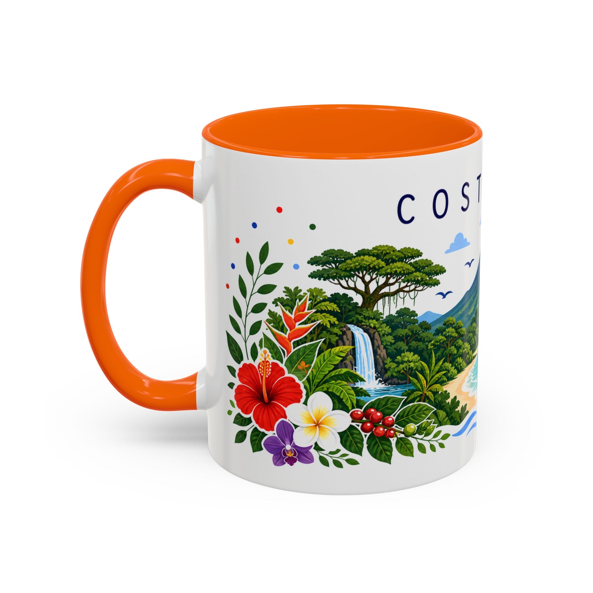 Costa Rica Coffee Mug | Travel Souvenir Accent Mug | Place Gift Ceramic Cup 11oz 15oz
