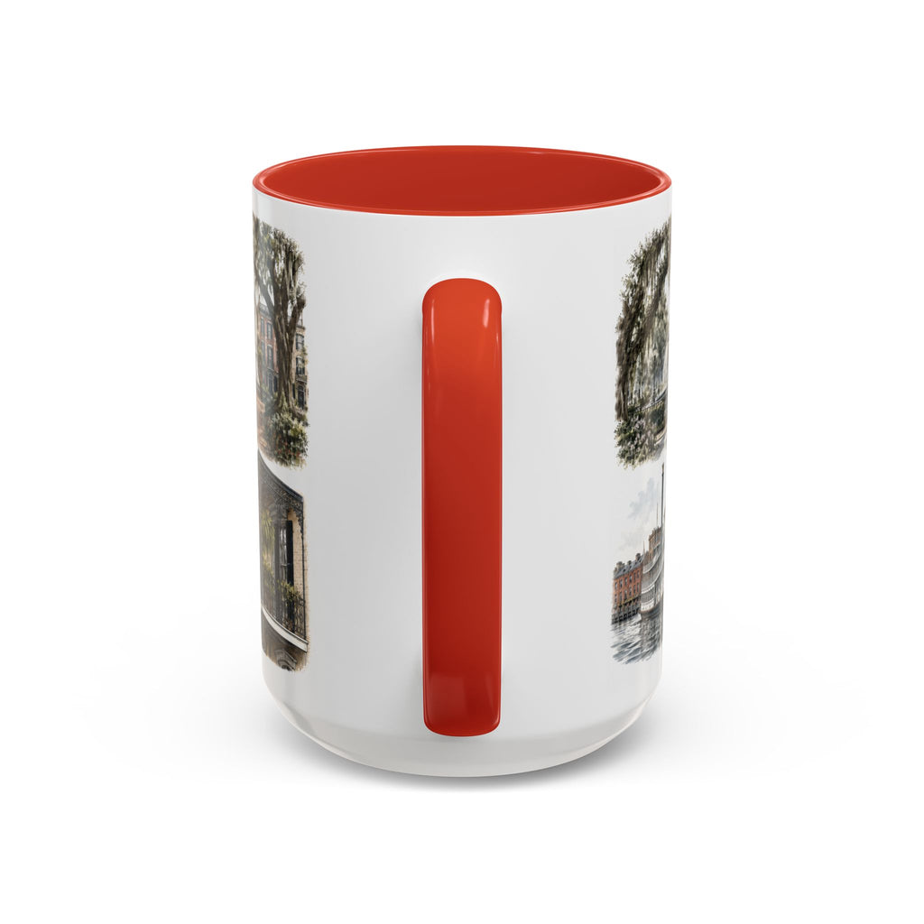 Savannah Coffee Mug | United States Travel Souvenir | Vintage Illustrated City Gift | 11 oz 15 oz Accent Mug