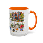 Boston Illustrated Travel Mug | City Souvenir Accent Coffee Mug | 11oz 15oz Ceramic Cup