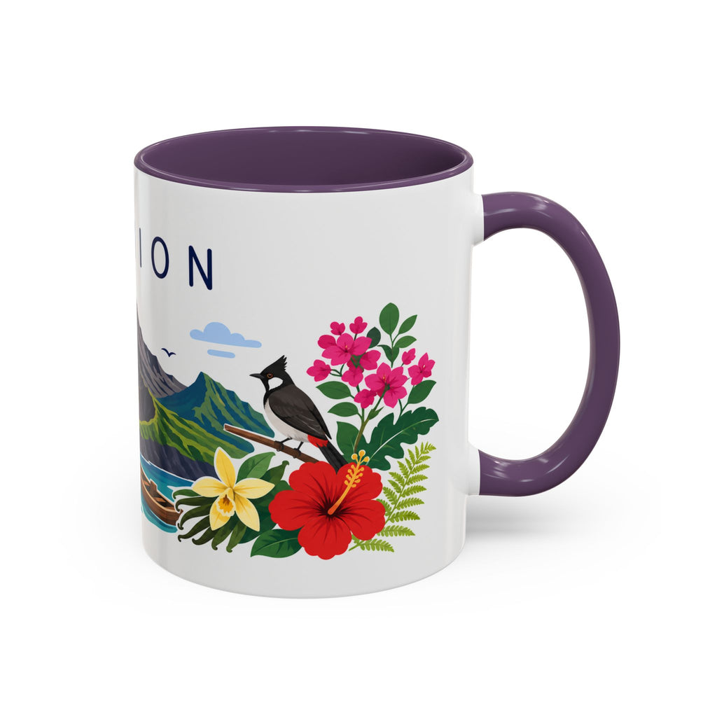Réunion Coffee Mug | Travel Souvenir Accent Mug | Country Gift Ceramic Cup 11oz 15oz