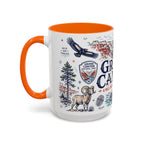 Grand Canyon National Park Coffee Mug | Hiking Camping Nature Gift | Accent Color Ceramic 11oz 15oz