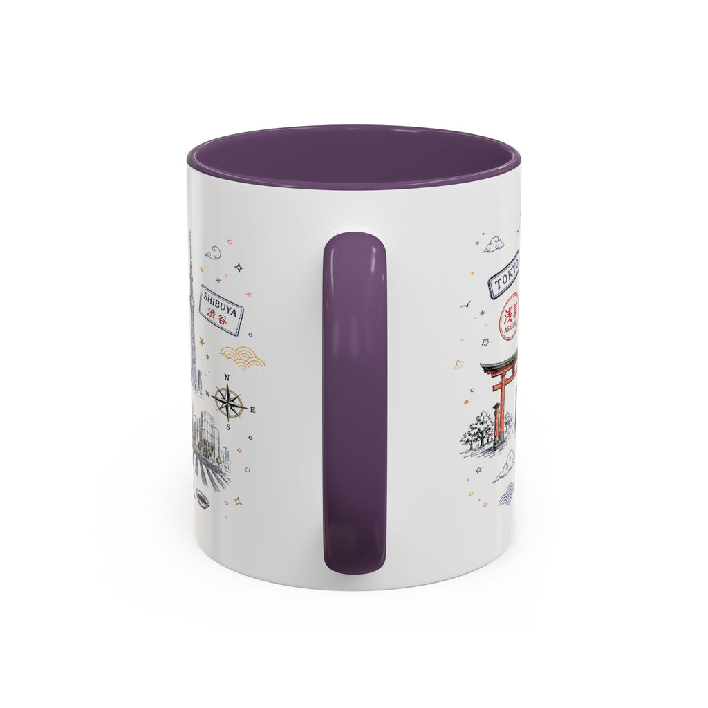Tokyo Coffee Mug | Japan Souvenir Travel Gift | Accent Color Ceramic 11oz 15oz
