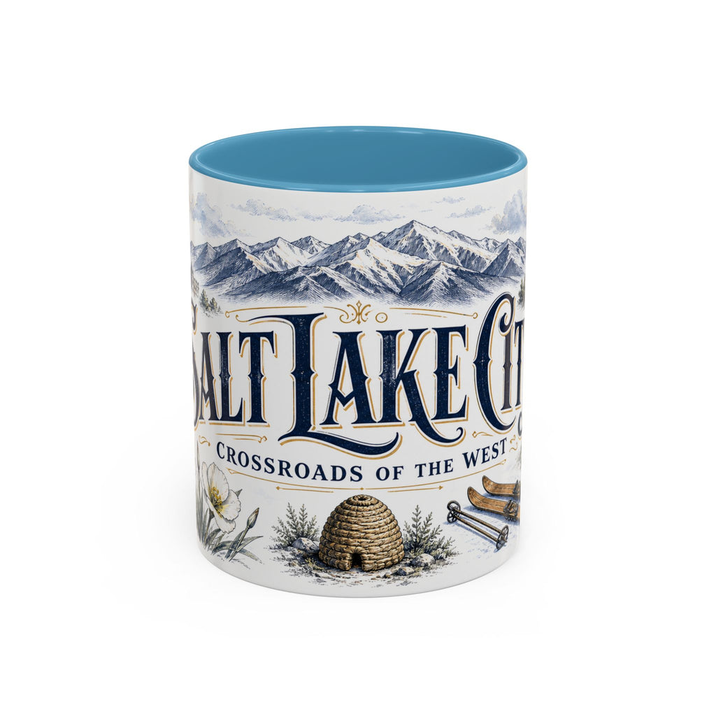 Salt Lake City Coffee Mug | United States Travel Souvenir | Vintage Illustrated City Gift | 11 oz 15 oz Accent Mug