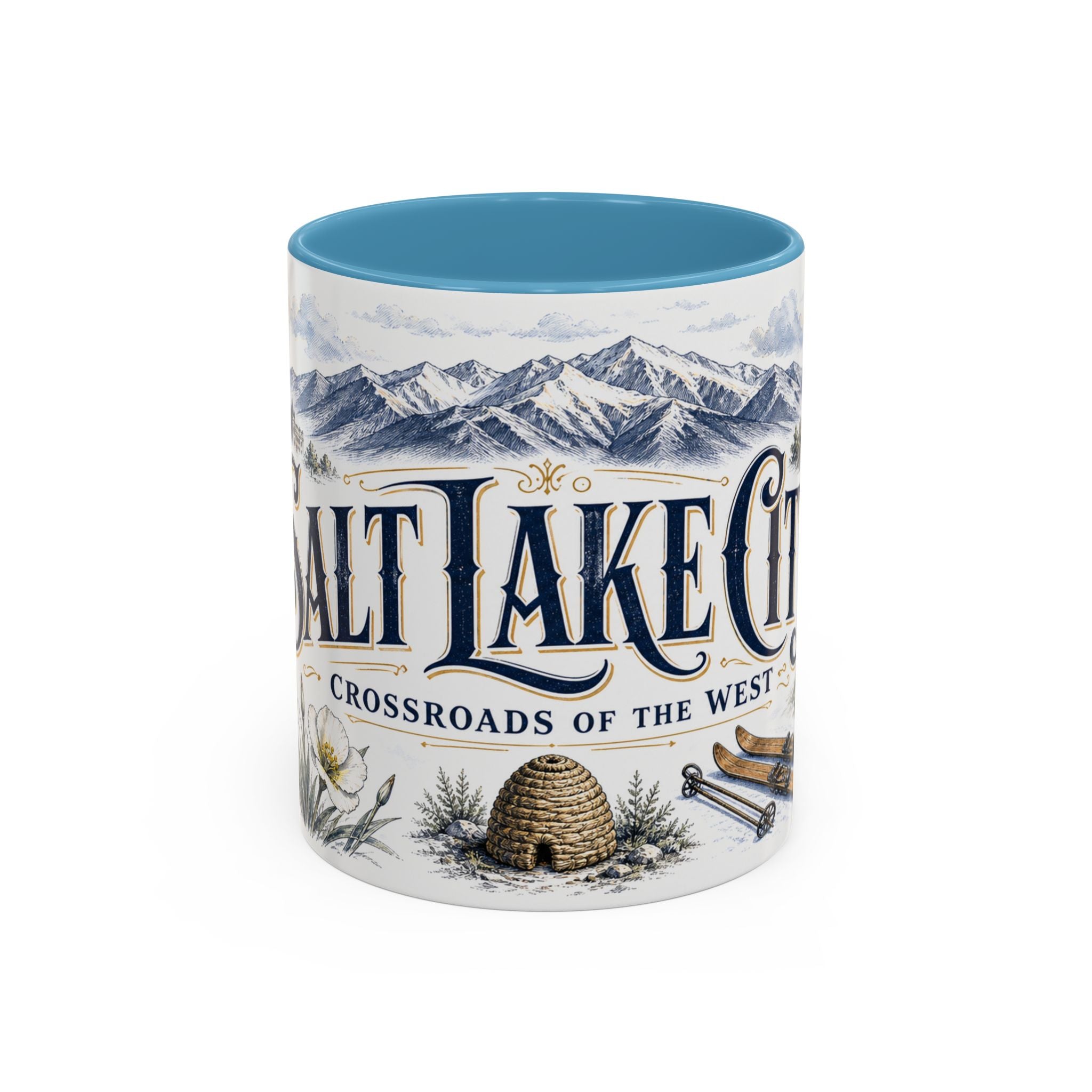 Salt Lake City Coffee Mug | United States Travel Souvenir | Vintage Illustrated City Gift | 11 oz 15 oz Accent Mug