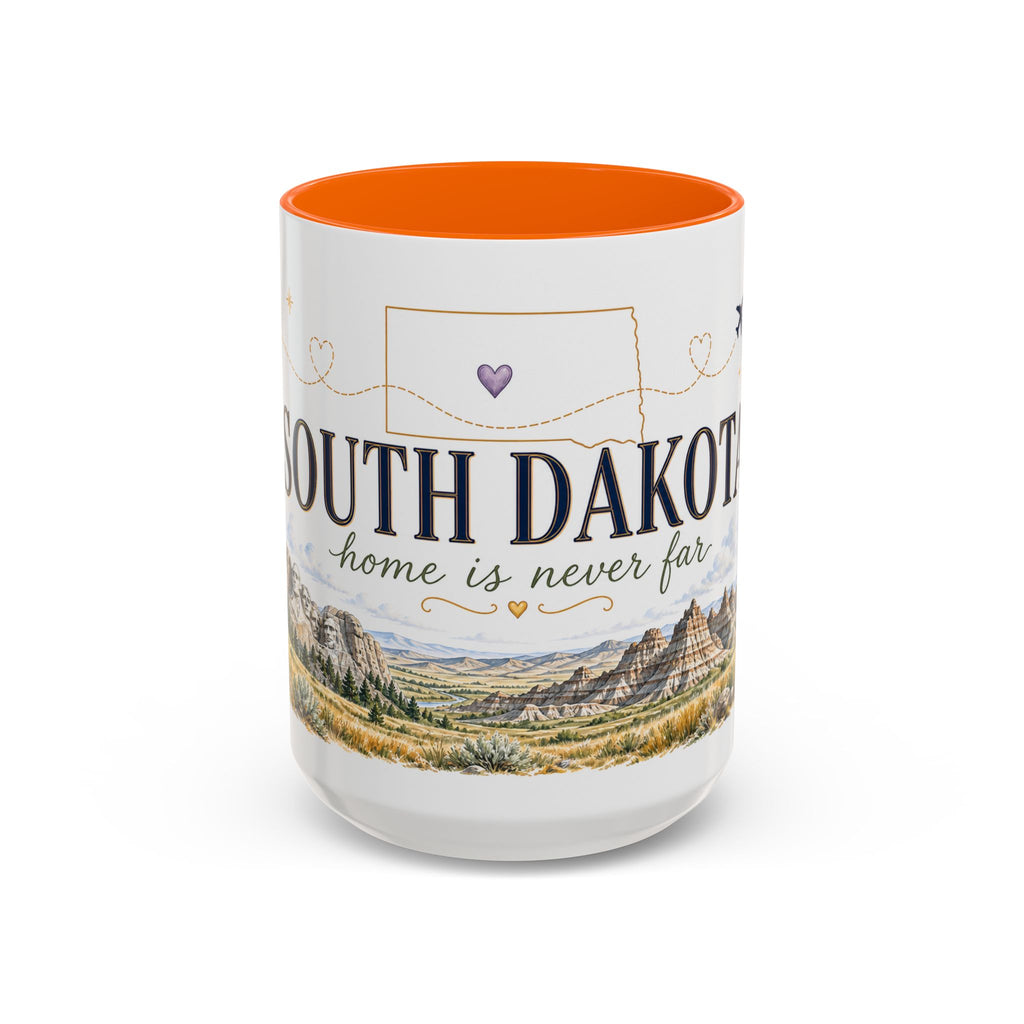 South Dakota State Map Mug | Botanical Accents, Homesick Gift (11oz or 15oz)