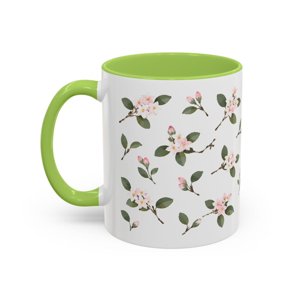 Massachusetts Mayflower Mug, State Flower Floral Coffee Cup, 11oz Botanical Gift