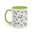 Massachusetts Mayflower Mug, State Flower Floral Coffee Cup, 11oz Botanical Gift