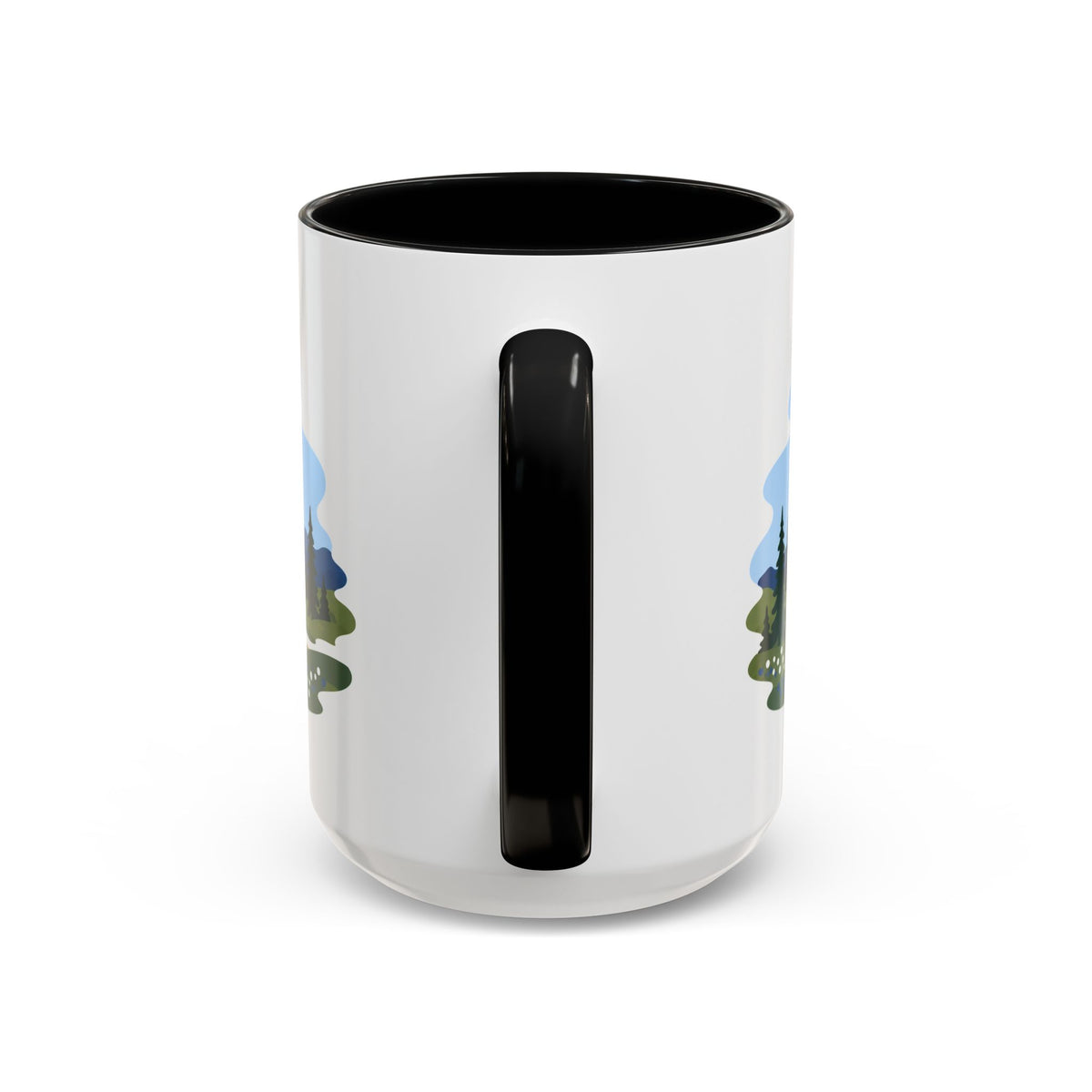 Mount Rainier National Park Coffee Mug | Solid Color Block Park Souvenir | 11oz 15oz Accent Mug
