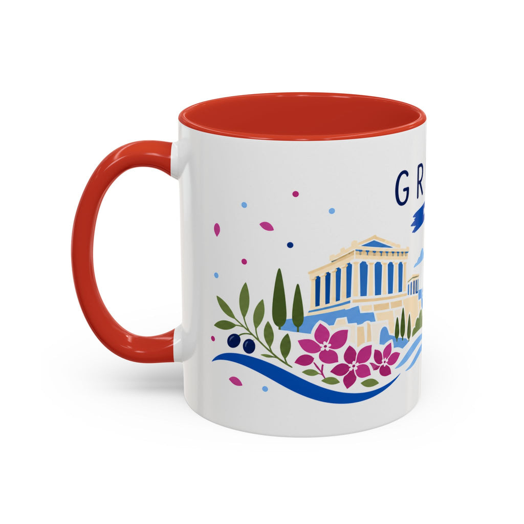 Greece Coffee Mug | Travel Souvenir Accent Mug | Country Gift Ceramic Cup 11oz 15oz