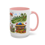 Ubud Illustrated Travel Mug | City Souvenir Accent Coffee Mug | 11oz 15oz Ceramic Cup