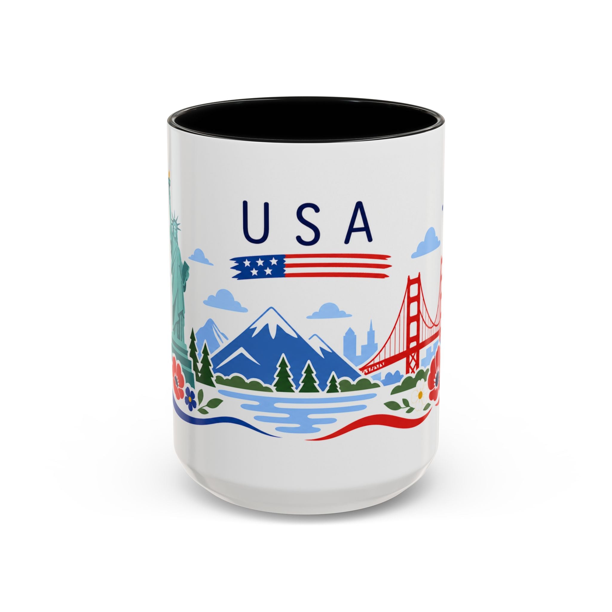 United States Coffee Mug | Travel Souvenir Accent Mug | Country Gift Ceramic Cup 11oz 15oz
