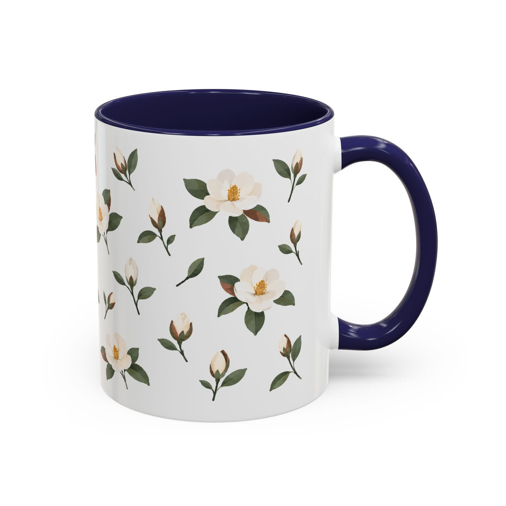 Louisiana Magnolia Mug, State Flower Floral Coffee Cup, 11oz Botanical Gift