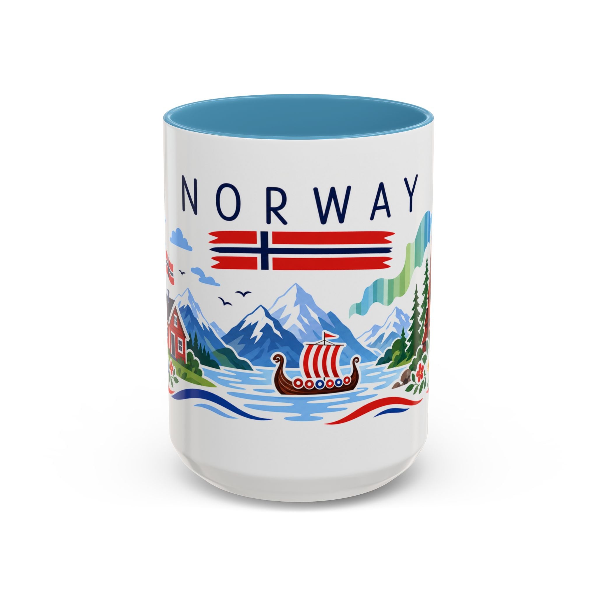 Norway Coffee Mug | Travel Souvenir Accent Mug | Country Gift Ceramic Cup 11oz 15oz