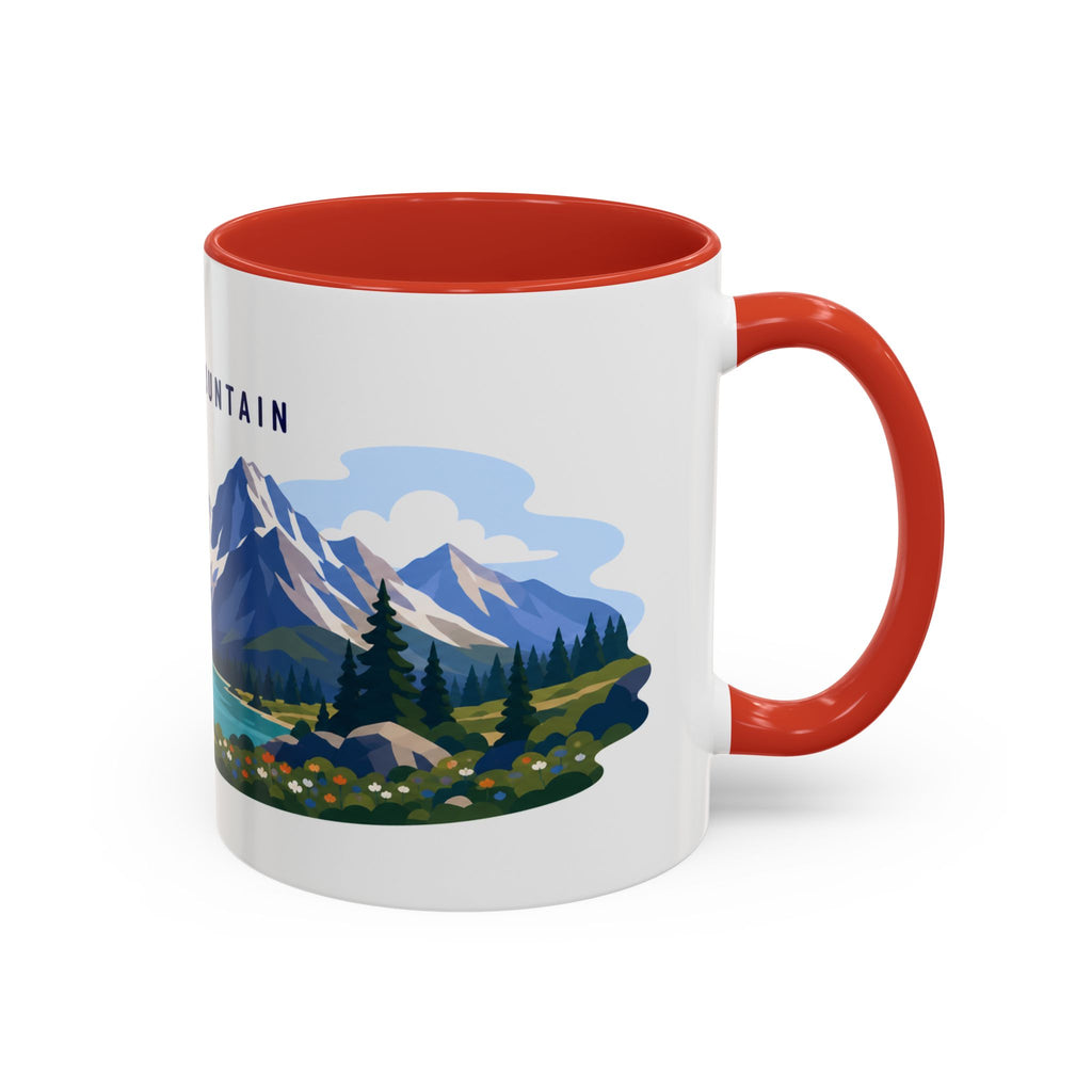 Rocky Mountain National Park Coffee Mug | Solid Color Block Park Souvenir | 11oz 15oz Accent Mug