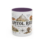 Capitol Reef National Park Coffee Mug | Utah Sandstone Canyon Hiking Gift | Accent Color Ceramic 11oz 15oz