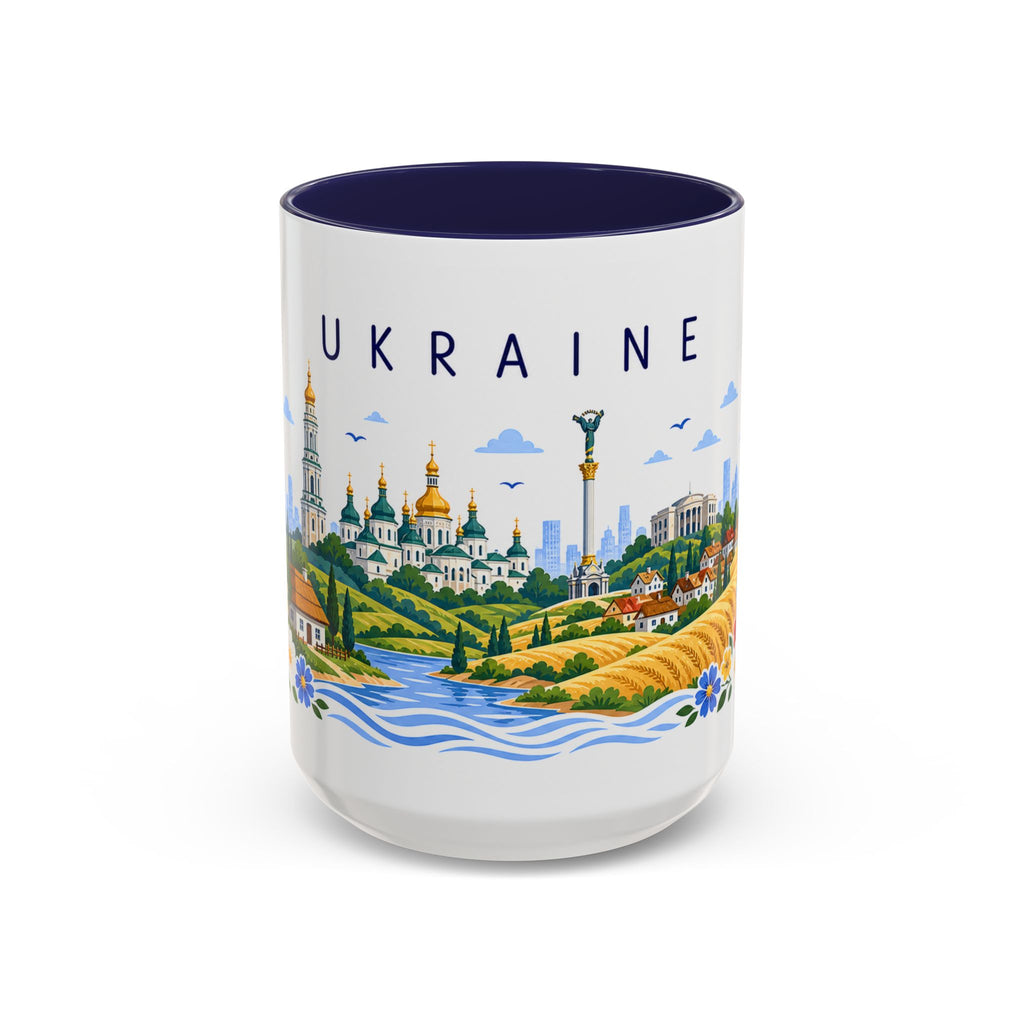 Ukraine Coffee Mug | Travel Souvenir Accent Mug | Place Gift Ceramic Cup 11oz 15oz